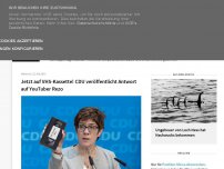 Bild zum Artikel: Jetzt auf VHS-Kassette! CDU veröffentlicht Antwort auf YouTuber Rezo