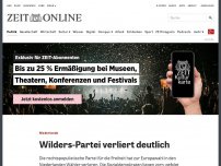 Bild zum Artikel: Niederlande: Wilders-Partei verliert deutlich