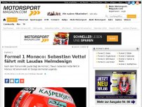 Bild zum Artikel: Formel 1 - Formel 1 Monaco: Sebastian Vettel fährt mit Laudas Helmdesign