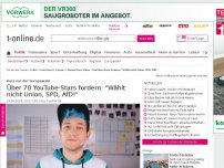 Bild zum Artikel: Nach Rezo-Video: Über 70 YouTube-Stars fordern: 'Wählt nicht Union,  SPD,  AfD'