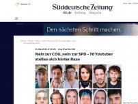 Bild zum Artikel: Angriff auf die CDU: Nein zur CDU, nein zur SPD - 70 Youtuber stellen sich hinter Rezo