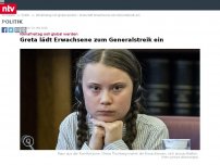 Bild zum Artikel: Klimafreitag soll global werden: Greta lädt Erwachsene zum Generalstreik ein