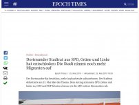Bild zum Artikel: Dortmunder Stadtrat aus SPD, Grüne und Linke hat entschieden: Die Stadt nimmt noch mehr Migranten auf