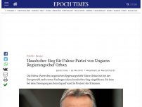 Bild zum Artikel: Haushoher Sieg für Fidesz-Partei von Ungarns Regierungschef Orban