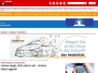 Bild zum Artikel: Erste Prognose zur Europawahl - Union siegt, SPD stürzt ab – Grüne überragend