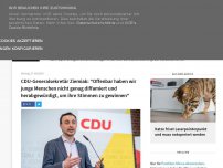 Bild zum Artikel: CDU-Generalsekretär Ziemiak: 'Offenbar haben wir junge Menschen nicht genug diffamiert und herabgewürdigt, um ihre Stimmen zu gewinnen'