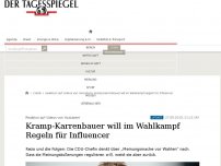 Bild zum Artikel: Will Kramp-Karrenbauer Meinungsäußerungen von Influencern regulieren?