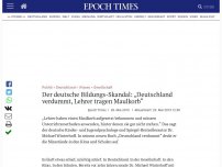 Bild zum Artikel: Der deutsche Bildungs-Skandal: „Deutschland verdummt, Lehrer tragen Maulkorb“