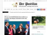 Bild zum Artikel: SPD nur noch 46 Wahldebakel davon entfernt, zu verstehen, dass Bürger unzufrieden mit ihr sind