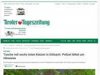 Bild zum Artikel: Tasche mit sechs toten Katzen in Dölsach: Polizei bittet um Hinweise