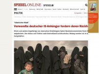Bild zum Artikel: 'Islamischer Staat': Verwandte deutscher IS-Anhänger fordern deren Rückholung