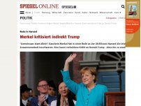 Bild zum Artikel: Rede in Harvard: Merkel kritisiert indirekt Trump