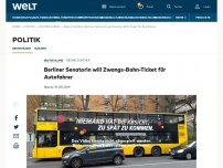 Bild zum Artikel: Berliner Senatorin will Zwangs-Bahn-Ticket für Autofahrer