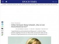 Bild zum Artikel: Orbán-Vertraute Maria Schmidt: „Was ist mit Deutschland nur los?“