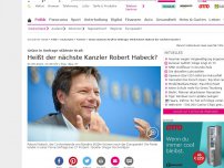 Bild zum Artikel: Grüne stärkste Kraft in Umfrage: Wird Robert Habeck der nächste Kanzler?