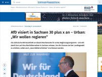 Bild zum Artikel: AfD visiert in Sachsen 30 plus x an – Urban: „Wir wollen regieren“