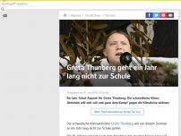 Bild zum Artikel: Greta Thunberg geht ein Jahr lang nicht zur Schule