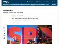 Bild zum Artikel: Jetzt muss Olaf Scholz die SPD übernehmen