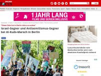 Bild zum Artikel: 'Dieser Geist hat in Berlin nichts zu suchen' - Israel-Gegner und Antisemitismus-Gegner bei Al-Kuds-Marsch in Berlin