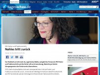 Bild zum Artikel: SPD-Partei- und Fraktionschefin Nahles kündigt Rücktritt an