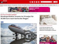 Bild zum Artikel: Neue Panne bei Regierungsfliegern - Bundespräsident musste im Privatjet für 30.000 Euro nach Karlsruhe fliegen
