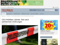 Bild zum Artikel: CDU-Politiker Lübcke: Tod nach zahlreichen Drohungen