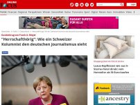 Bild zum Artikel: Gastbeitrag von Frank A. Meyer - 'Herrschafthörig': Wie ein Schweizer Kolumnist den deutschen Journalismus sieht