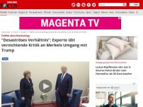 Bild zum Artikel: Treffen ohne Handschlag - 'Desaströses Verhältnis': Experte übt vernichtende Kritik an Merkels Umgang mit Trump