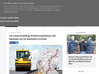 Bild zum Artikel: Zur Stauvermeidung: Verkehrsministerium will Autobahn nur für Baustellen errichten