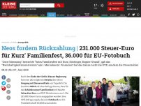 Bild zum Artikel: 231.000 Steuer-Euros für Kurz' Familienfest, 36.000 für EU-Fotobuch
