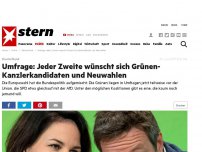Bild zum Artikel: Deutschland: Umfrage: Jeder Zweite wünscht sich Grünen-Kanzlerkandidaten und Neuwahlen