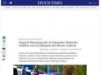 Bild zum Artikel: Erneut Messerattacke in Chemnitz