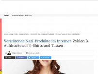 Bild zum Artikel: Verstörende Nazi-Produkte im Internet : Zyklon B-Aufdrucke auf T-Shirts und Tassen