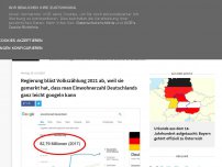 Bild zum Artikel: Regierung bläst Volkszählung 2021 ab, weil sie gemerkt hat, dass man Einwohnerzahl Deutschlands ganz leicht googeln kann