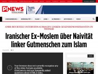 Bild zum Artikel: Amir beurteilt Interview-Aussagen linker Gegendemonstranten in Weimar Iranischer Ex-Moslem über Naivität linker Gutmenschen zum Islam