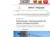 Bild zum Artikel: Kulturangebot: Kultursenator: Museumseintritt ab Januar sonntags kostenlos