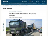 Bild zum Artikel: Lkw-Fahrer stirbt hinterm Steuer – Bundeswehr greift ein