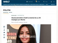 Bild zum Artikel: Staatssekretärin Chebli stellt bis zu 30 Anzeigen pro Woche