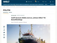 Bild zum Artikel: Zwölf deutsche Städte sind nun „sichere Häfen“ für Bootsflüchtlinge