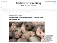 Bild zum Artikel: Tierwohl: Die Bundesregierung prämiert Fleisch, das verdorben ist