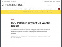 Bild zum Artikel: Görlitz: CDU-Politiker gewinnt OB-Wahl in Görlitz
