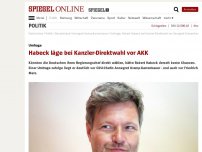 Bild zum Artikel: Umfrage: Habeck läge bei Kanzler-Direktwahl vor AKK