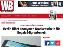 Bild zum Artikel: Berlin führt anonymen Krankenschein für Illegale Migranten ein