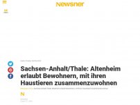 Bild zum Artikel: Sachsen-Anhalt/Thale: Altenheim erlaubt Bewohnern, mit ihren Haustieren zusammenzuwohnen