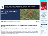 Bild zum Artikel: Rosinenbomber-Flugroute als Dankeschön an den Berliner Senat