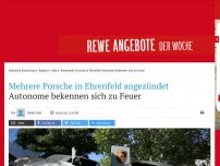 Bild zum Artikel: Mehrere Porsche in Ehrenfeld angezündet: Autonome bekennen sich zu Feuer