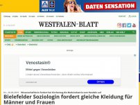 Bild zum Artikel: Bielefeld: Bielefelder Soziologin fordert gleiche Kleidung für Männer und Frauen