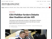 Bild zum Artikel: Sachsen-Anhalt: CDU-Politiker fordern Debatte über Koalition mit der AfD