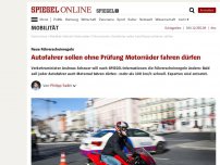 Bild zum Artikel: Neue Führerscheinregeln: Autofahrer sollen ohne Prüfung Motorräder fahren dürfen