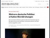 Bild zum Artikel: Nach Tod von Walter Lübcke: Mehrere deutsche Politiker erhalten Morddrohungen